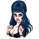 😒 emoji Ms. Elvira Telegram sticker 6 of 30