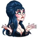 🤷‍♀️ emoji Ms. Elvira Telegram sticker 13 of 30