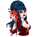 💔 emoji Ms. Elvira Telegram sticker 20 of 30