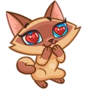 😻 emoji Siamese Kitty Telegram sticker 17 of 26
