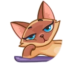 🙄 emoji Siamese Kitty Telegram sticker 16 of 26