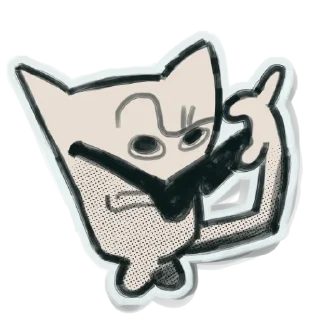 Sticker from кукуха маленкий ушастый кирпич