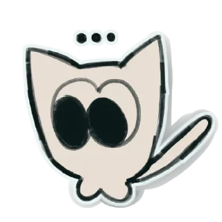 Sticker from кукуха маленкий ушастый кирпич