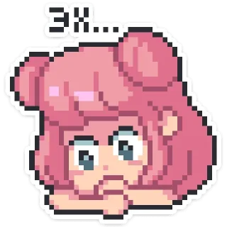 😔 emoji Юмико от @stickers_vk Telegram sticker 14 of 48