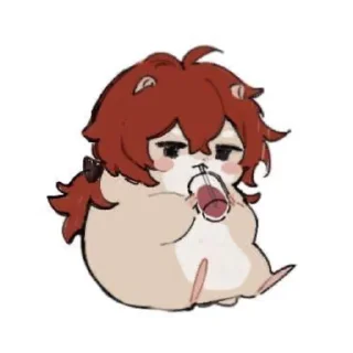 🍷 emoji †Дилюк† Telegram sticker 20 of 45