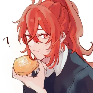 ❓ emoji †Дилюк† Telegram sticker 10 of 45