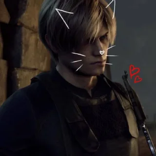 ❤️ emoji Leon x Ada re4 (kitty?) @ayrinfr Telegram sticker 12 of 53