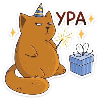 🥳 emoji Девочка-Панда и кот Барсик Telegram sticker 12 of 40
