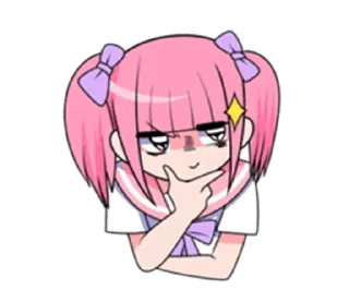 🤔 emoji Menhera chan @kiwiys Telegram sticker 19 of 25