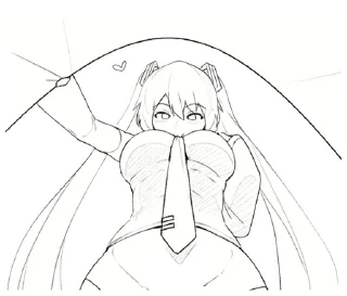 😏 emoji Hatsune Miku by @LawKraft Telegram sticker 7 of 35
