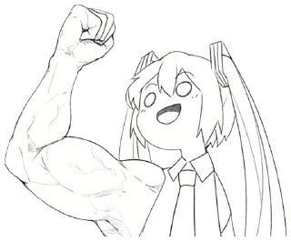 😃 emoji Hatsune Miku by @LawKraft Telegram sticker 11 of 35