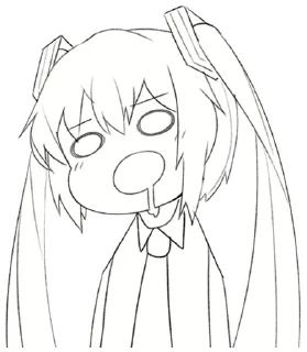 🤤 emoji Hatsune Miku by @LawKraft Telegram sticker 22 of 35