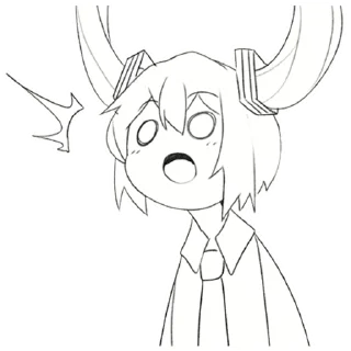 😱 emoji Hatsune Miku by @LawKraft Telegram sticker 10 of 35
