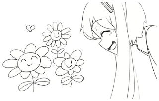 🌼 emoji Hatsune Miku by @LawKraft Telegram sticker 5 of 35