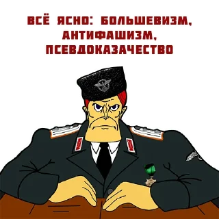 😑 emoji Cossack samostijnik wojak Telegram sticker 8 of 8