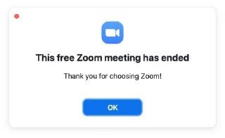 Sticker from thanks for choosing zoom