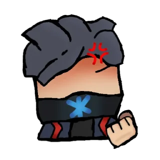 😡 emoji PIN Blockman go | @xKris_STK Telegram sticker 6 of 41