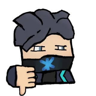 👎 emoji PIN Blockman go | @xKris_STK Telegram sticker 7 of 41