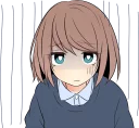 😰 emoji Sasakichi's moody girl ENG :: @line_stickers Telegram sticker 15 of 40