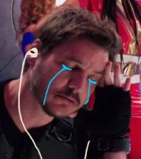 😢 emoji Pedro Pascal Telegram sticker 13 of 62