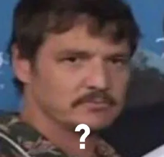 ❓ emoji Pedro Pascal Telegram sticker 24 of 62