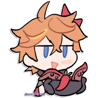 😓 emoji Tartali [Genshin impact] by raintides @keiriststicks Telegram sticker 16 of 23