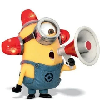 📢 emoji minion Telegram sticker 17 of 79