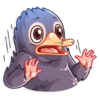 😨 emoji Niffler Telegram sticker 4 of 25