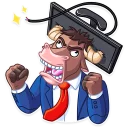 😡 emoji Bull & Bear Telegram sticker 24 of 35