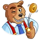 😉 emoji Bull & Bear Telegram sticker 10 of 35