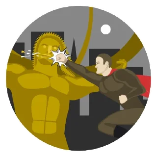 👊 emoji Капитан Дефицит Telegram sticker 5 of 8