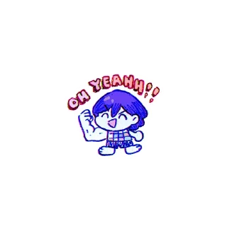 💪 emoji . some OMORI . Telegram sticker 22 of 47