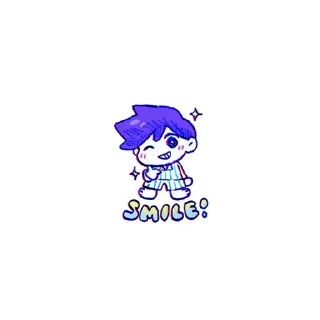 😉 emoji . some OMORI . Telegram sticker 6 of 47