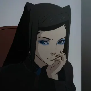 🤔 emoji ergo proxy 🖤 Telegram sticker 17 of 35