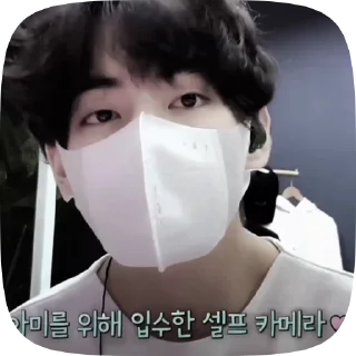 😷 emoji @Kim_Tae_Hyung_BigHit_bot ➡️ @Ctikerubot Telegram sticker 2 of 120