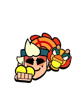 😶 emoji Chester Pins @BrawlStarsStik Telegram sticker 14 of 15