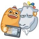 🐑 emoji New Year Persik Telegram sticker 6 of 24