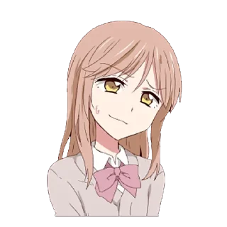 Sticker from Дерзкая тян but mouth is closed