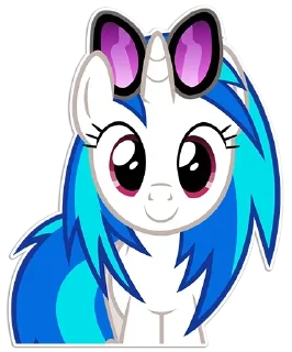 🙂 emoji Vinyl Scratch ➩ @Earth928B Telegram sticker 11 of 20
