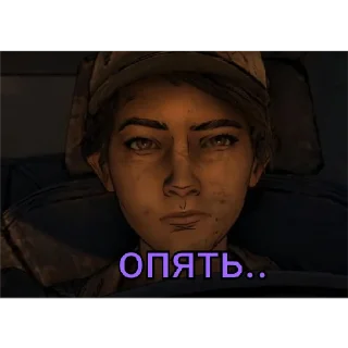 😐 emoji Clem TWD Telegram sticker 10 of 40