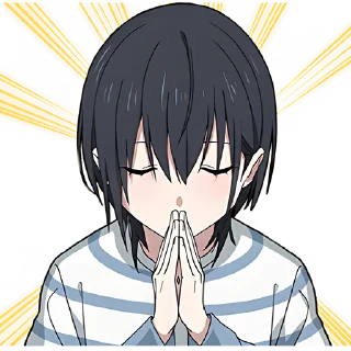 🙏 emoji Кудере-кун 2 @Nyasticks Telegram sticker 3 of 41
