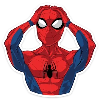 ☹️ emoji Человек-паук @stickerdom Telegram sticker 15 of 28