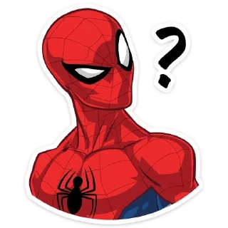 ❓ emoji Человек-паук @stickerdom Telegram sticker 5 of 28