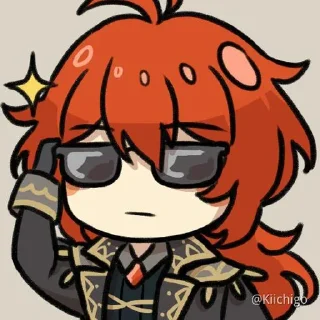 🔥 emoji Дилюк - @Tg_stickersu Telegram sticker 7 of 24