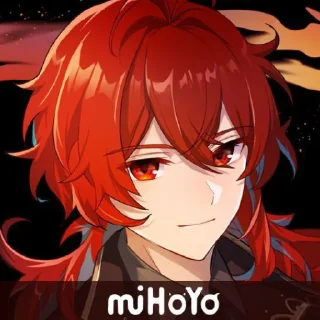 😌 emoji Дилюк Telegram sticker 19 of 120