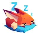 😴 emoji Little Cute Fox Telegram sticker 24 of 24