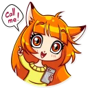 📞 emoji Alice Fox Telegram sticker 21 of 30