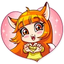 💖 emoji Alice Fox Telegram sticker 6 of 30