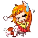 😓 emoji Alice Fox Telegram sticker 14 of 30