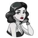 🙄 emoji Lady Noir Telegram sticker 11 of 20